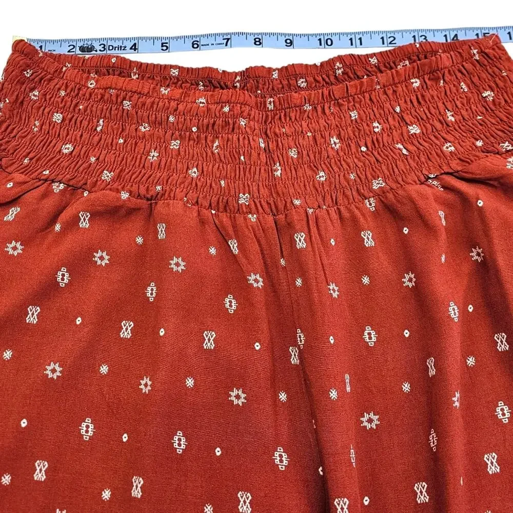 NWT Torrid Wide Leg Pants Womens Size 1X Orange Pull On Palazzo Geometric Print - Picture 12 of 15